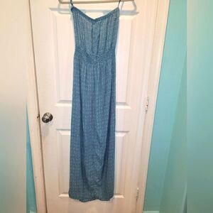 Gap Strapless Maxi Dress, Women's sz M, Teal.